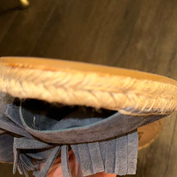 Karl Lagerfeld Blue Suede Women's espadrille Sandals - Picture 8 of 10